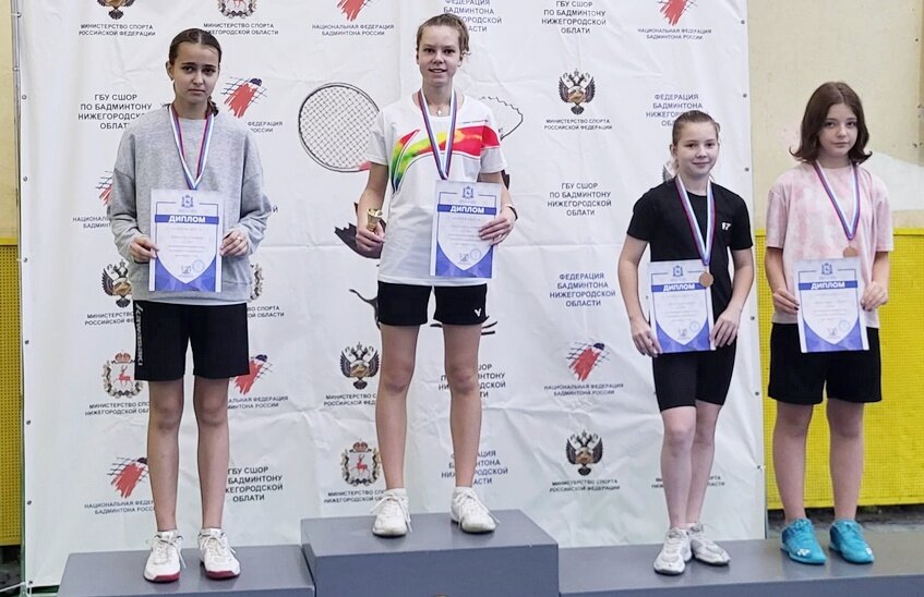 Александра Точилина выиграла три золота на первенстве области по бадминтону